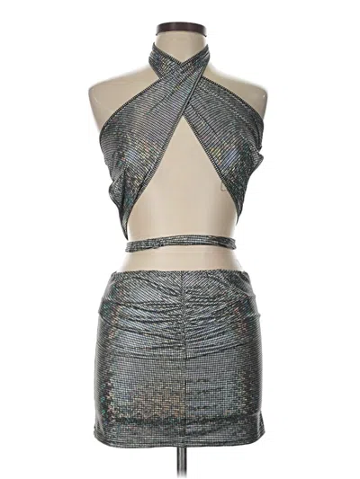 Pre-owned Shein Cocktail Dress In Silver