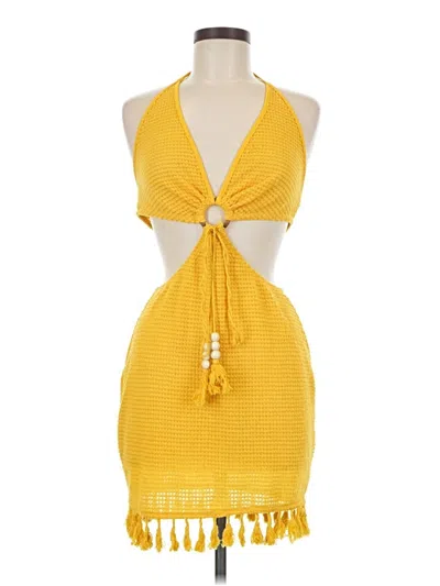 Pre-owned Shein Cocktail Dress In Yellow