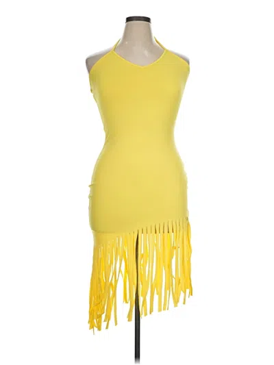 Pre-owned Shein Cocktail Dress In Yellow
