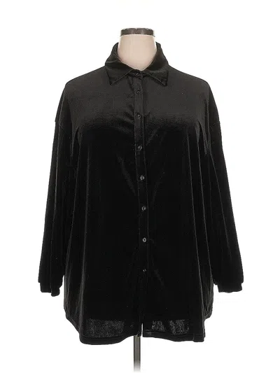 Pre-owned Shein Curve 3/4 Sleeve Blouse In Black