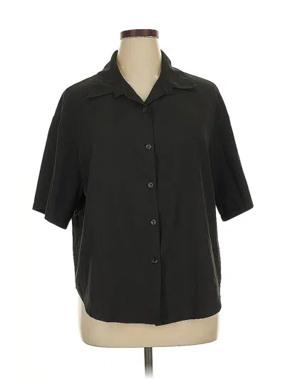 Pre-owned Shein Curve 3/4 Sleeve Blouse In Black