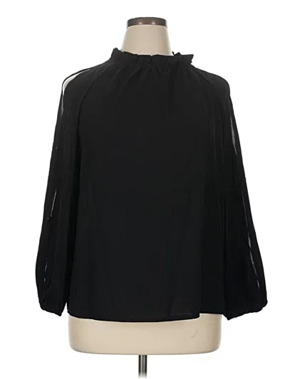 Pre-owned Shein Curve 3/4 Sleeve Blouse In Black