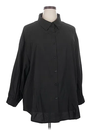 Pre-owned Shein Curve 3/4 Sleeve Blouse In Black