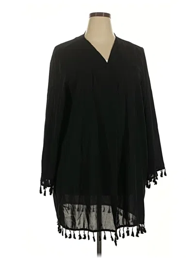 Pre-owned Shein Curve 3/4 Sleeve Blouse In Black