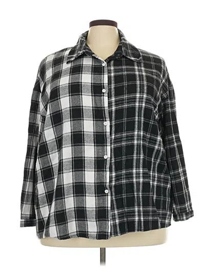 Pre-owned Shein Curve 3/4 Sleeve Blouse In Black