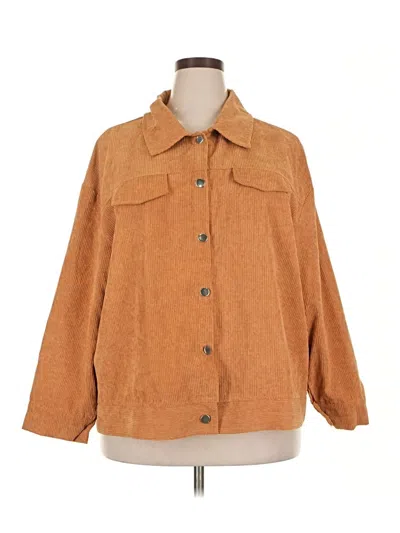 Pre-owned Shein Curve 3/4 Sleeve Blouse In Brown