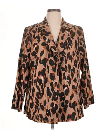Pre-owned Shein Curve 3/4 Sleeve Blouse In Brown