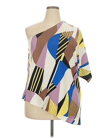 Pre-owned Shein Curve 3/4 Sleeve Blouse In Gold