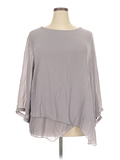 Pre-owned Shein Curve 3/4 Sleeve Blouse In Gray