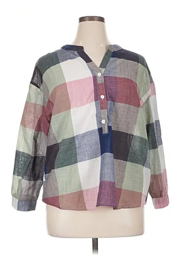 Pre-owned Shein Curve 3/4 Sleeve Blouse In Gray