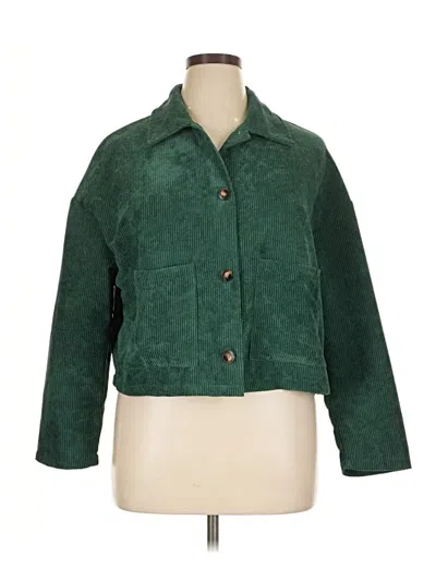 Pre-owned Shein Curve 3/4 Sleeve Blouse In Green