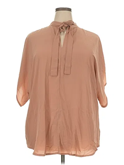 Pre-owned Shein Curve 3/4 Sleeve Blouse In Tan