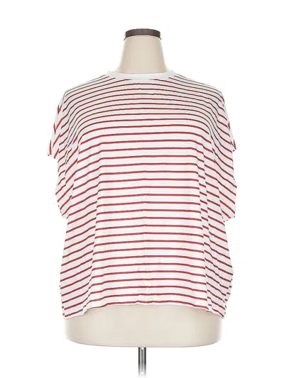 Pre-owned Shein Curve 3/4 Sleeve T-shirt In Red
