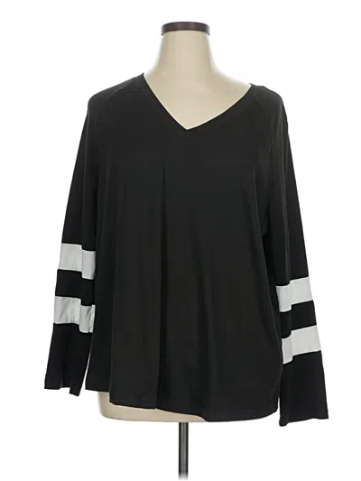 Pre-owned Shein Curve 3/4 Sleeve T-shirt In Black