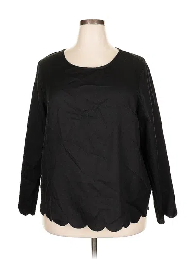 Pre-owned Shein Curve 3/4 Sleeve T-shirt In Black