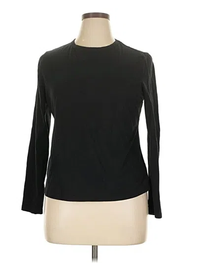 Pre-owned Shein Curve 3/4 Sleeve T-shirt In Black