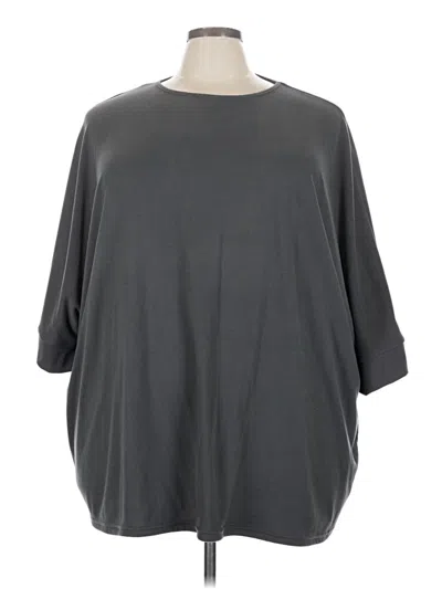 Pre-owned Shein Curve 3/4 Sleeve T-shirt In Gray