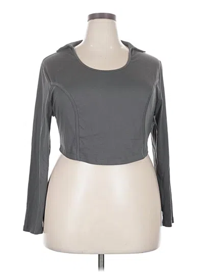 Pre-owned Shein Curve 3/4 Sleeve T-shirt In Gray