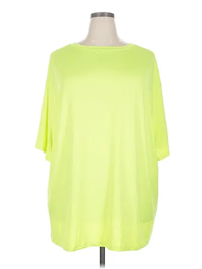 Pre-owned Shein Curve 3/4 Sleeve T-shirt In Green