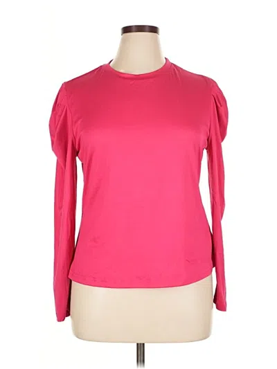 Pre-owned Shein Curve 3/4 Sleeve T-shirt In Pink
