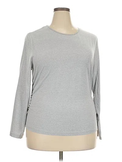 Pre-owned Shein Curve 3/4 Sleeve T-shirt In Silver