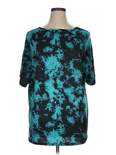 Pre-owned Shein Curve 3/4 Sleeve T-shirt In Teal