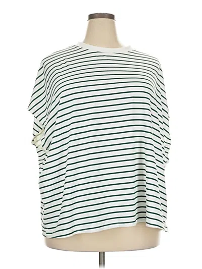 Pre-owned Shein Curve 3/4 Sleeve T-shirt In White