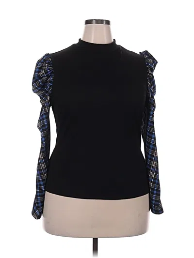 Pre-owned Shein Curve 3/4 Sleeve Turtleneck In Black