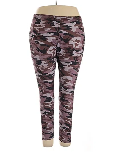 Pre-owned Shein Curve Active Pants In Burgundy