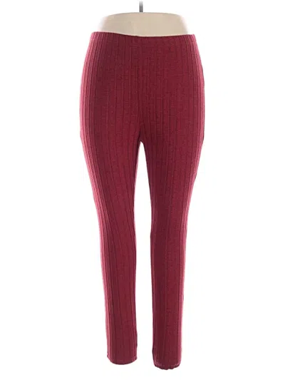 Pre-owned Shein Curve Active Pants In Burgundy
