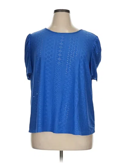 Pre-owned Shein Curve Active T-shirt In Blue