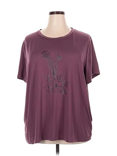Pre-owned Shein Curve Active T-shirt In Burgundy