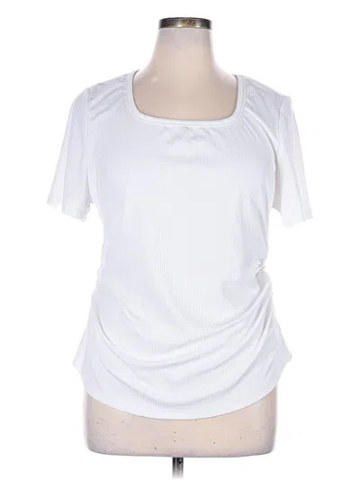 Pre-owned Shein Curve Active T-shirt In White