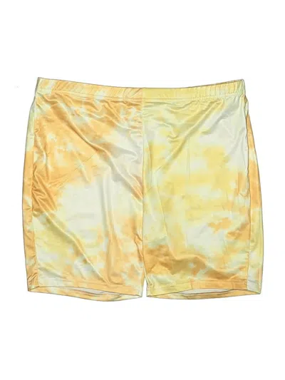 Pre-owned Shein Curve Athletic Shorts In Yellow