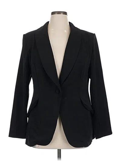 Pre-owned Shein Curve Blazer Jacket In Black