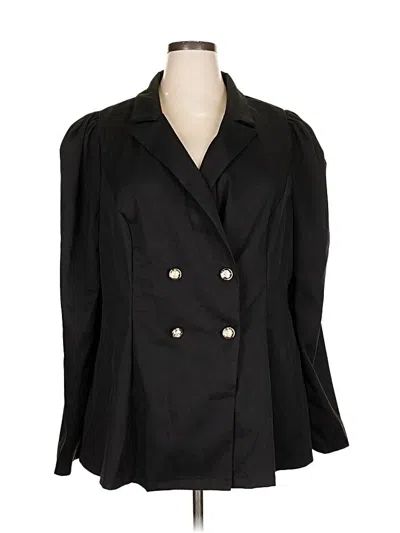 Pre-owned Shein Curve Blazer Jacket In Black