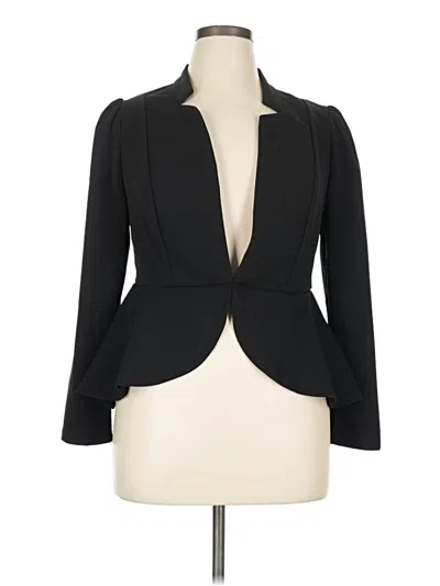 Pre-owned Shein Curve Blazer Jacket In Black
