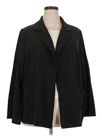 Pre-owned Shein Curve Blazer Jacket In Black