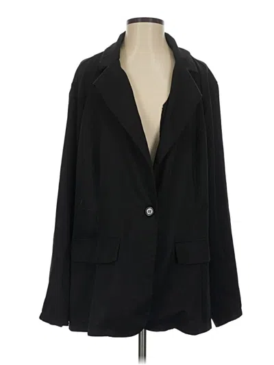 Pre-owned Shein Curve Blazer Jacket In Black