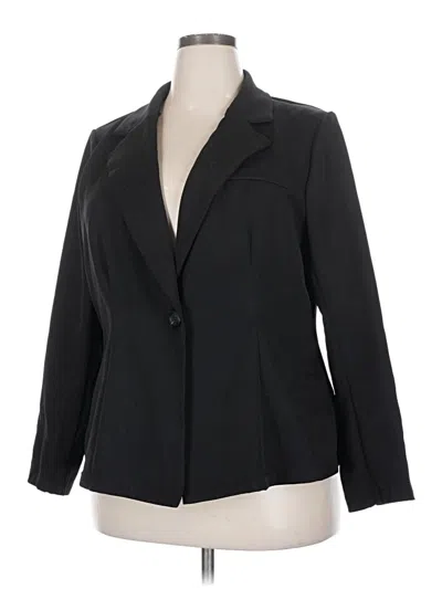 Pre-owned Shein Curve Blazer Jacket In Black