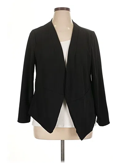 Pre-owned Shein Curve Blazer Jacket In Black