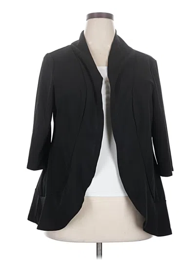 Pre-owned Shein Curve Blazer Jacket In Black