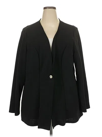 Pre-owned Shein Curve Blazer Jacket In Black