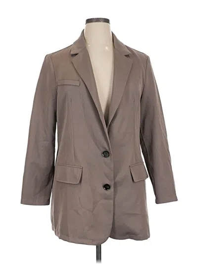 Pre-owned Shein Curve Blazer Jacket In Gray