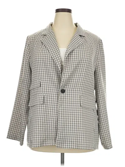Pre-owned Shein Curve Blazer Jacket In Gray