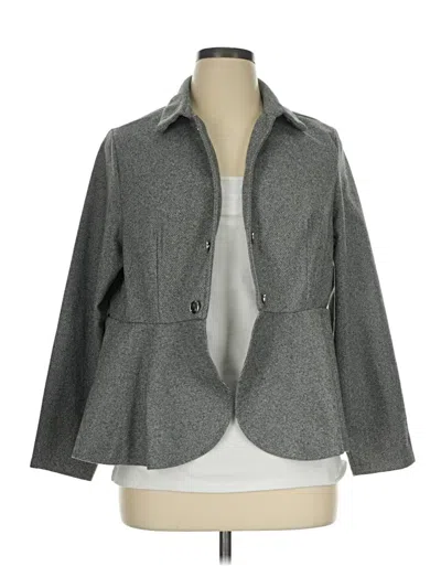 Pre-owned Shein Curve Blazer Jacket In Gray