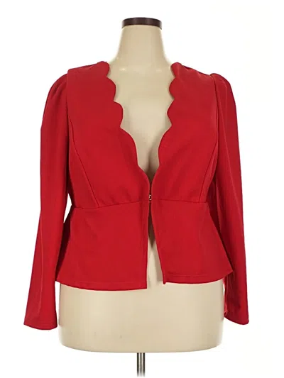 Pre-owned Shein Curve Blazer Jacket In Red