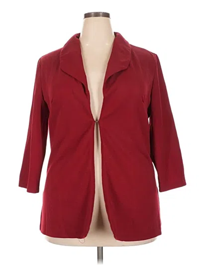 Pre-owned Shein Curve Blazer Jacket In Red