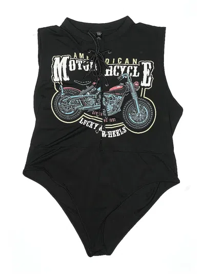 Pre-owned Shein Curve Bodysuit In Black