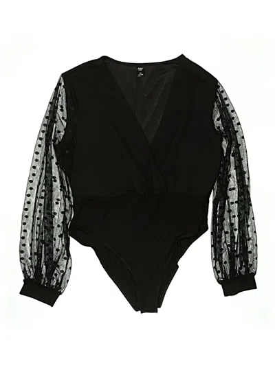 Pre-owned Shein Curve Bodysuit In Black